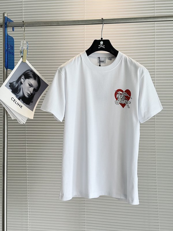 Футболка Burberry Red Heart "White" фото № 2