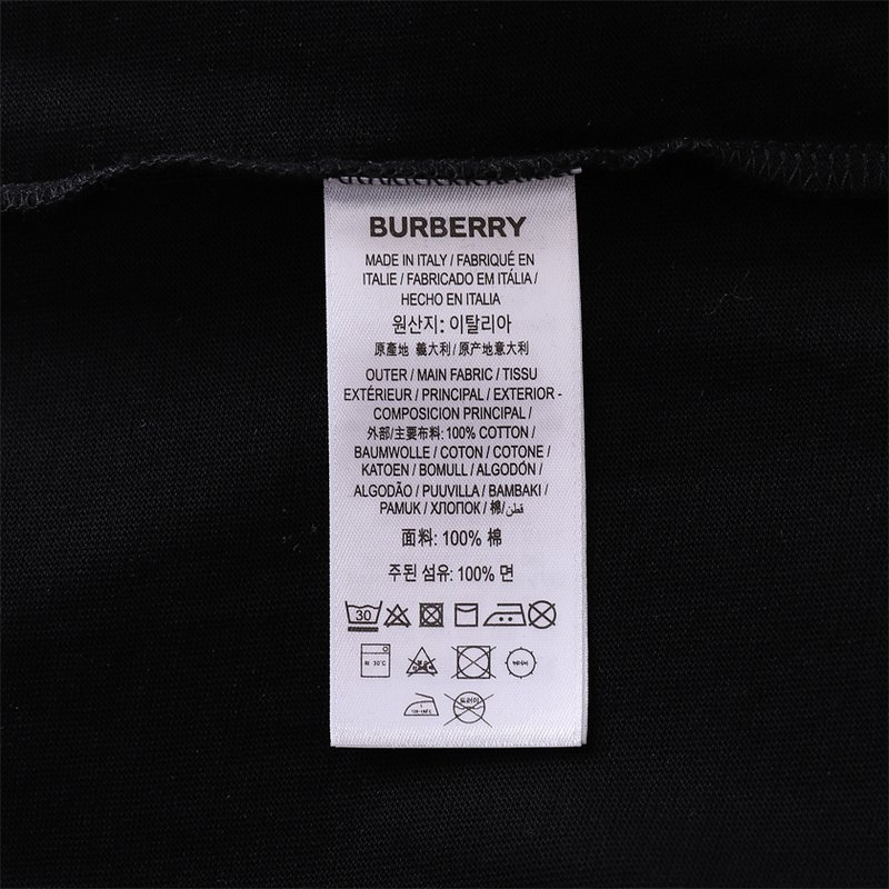 Футболка Burberry Plain With Front Logo Inscription "Black" фото № 8