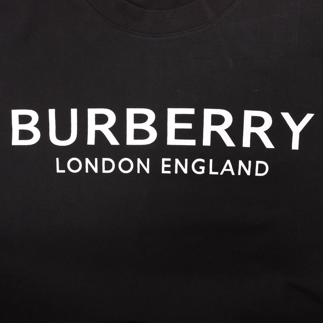 Футболка Burberry Frontside Logo Burberry London England "Black" фото № 4
