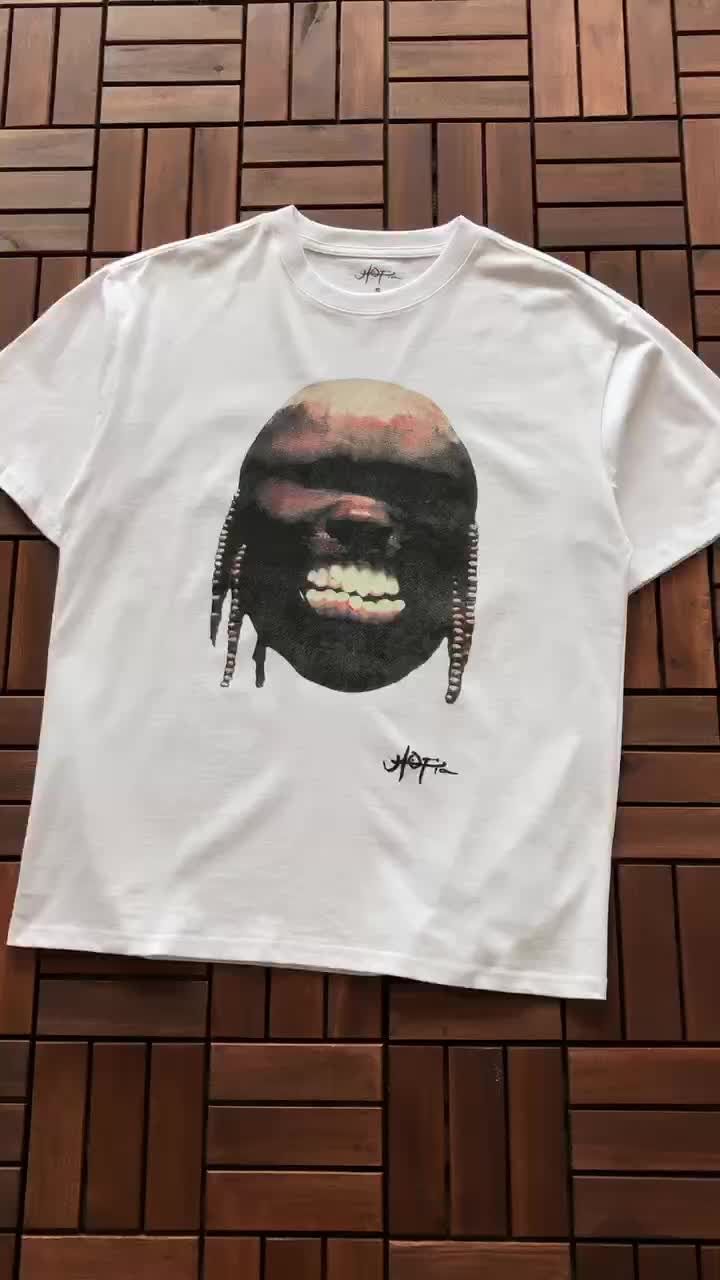 Футболка Cactus Jack Merch Face With Inscription "White" фото № 7