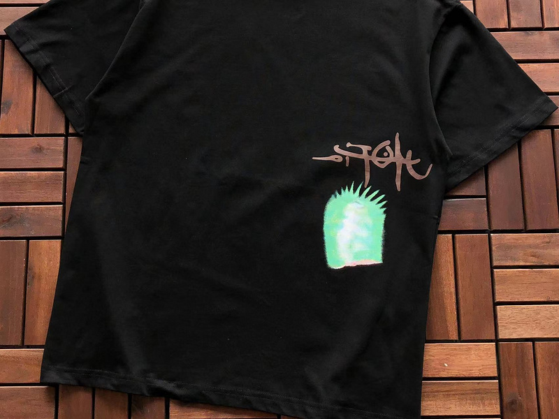 Футболка Cactus Jack Merch Hands With Flaming Ball In Fog "Black" фото № 9