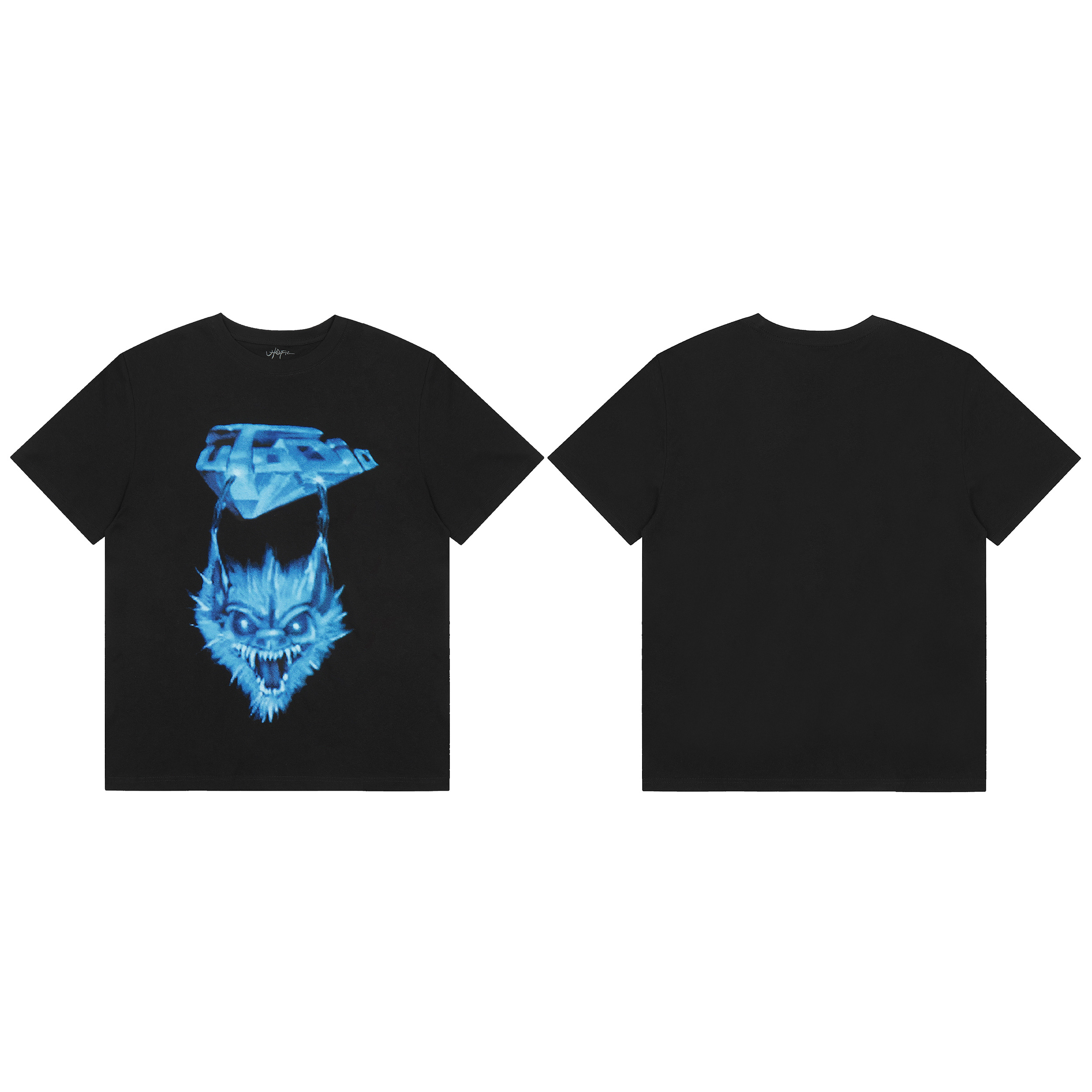 Футболка Cactus Jack Merch Utopia Blue Ice Demon Bat "Black" фото № 7