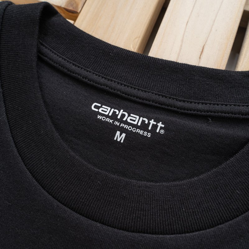 Футболка Carhartt With Text Logo - Cotton "Black" фото № 4