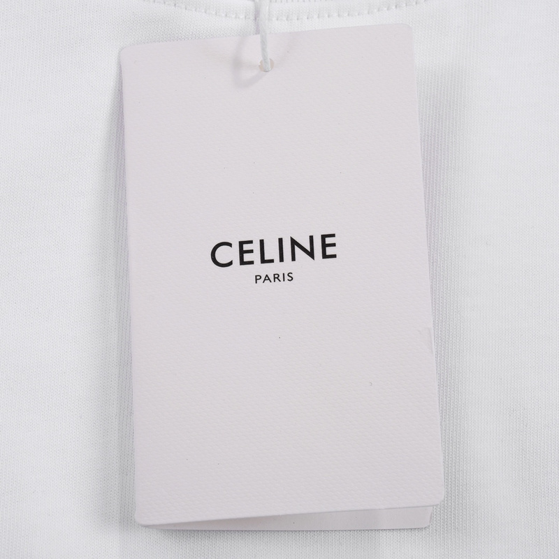 Футболка Celine Logo Brand "White" фото № 3