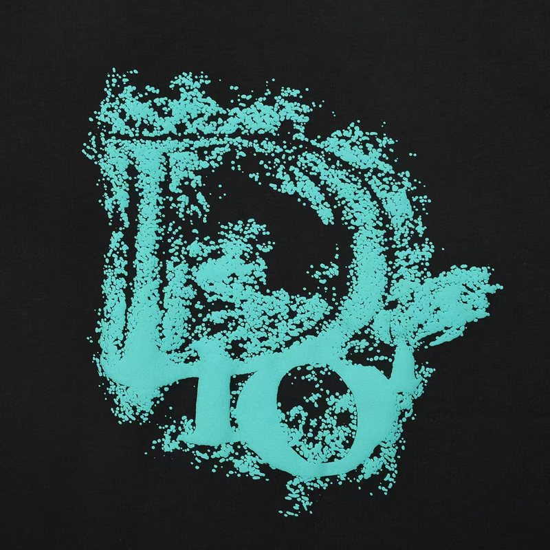 Футболка Christian Dior Dissolving Logo "Black" фото № 3