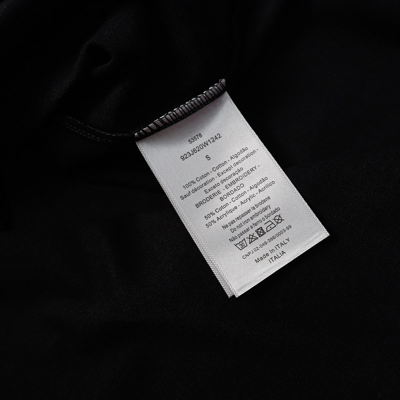 Футболка Christian Dior Leaking Logo "Black" фото № 3