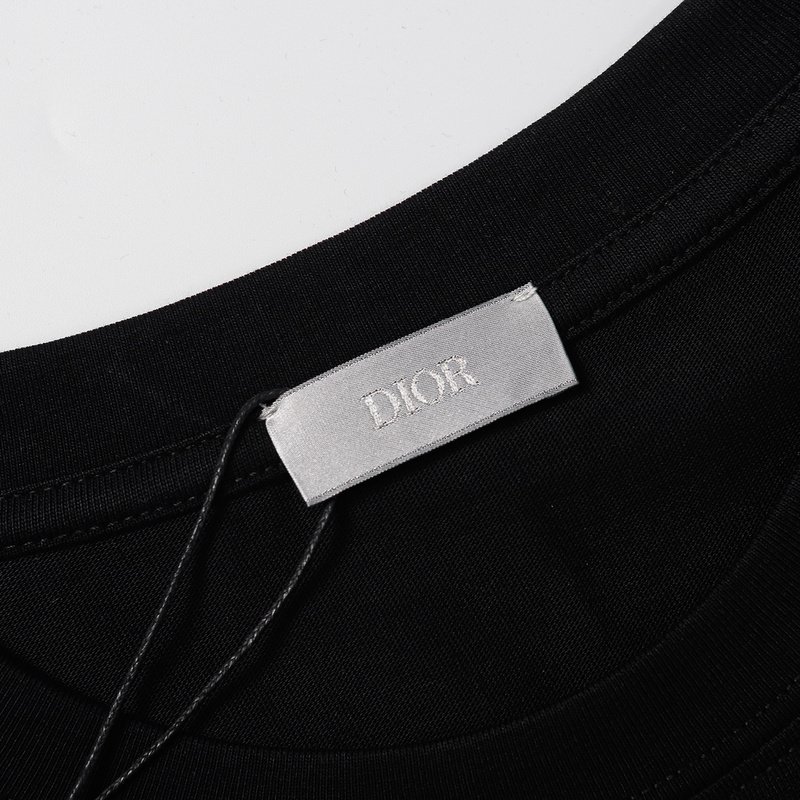 Футболка Christian Dior Leaking Logo "Black" фото № 5