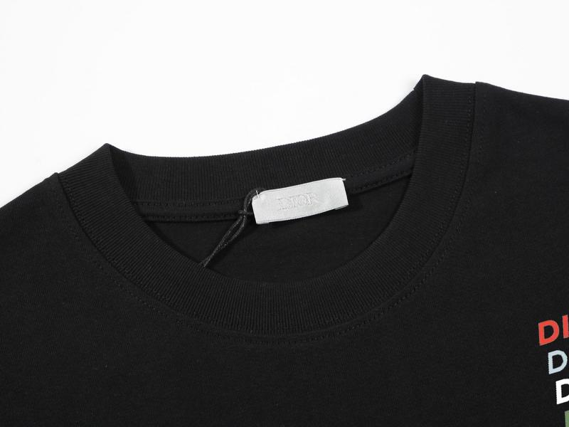 Футболка Christian Dior Colorful Logos "Black" фото № 5