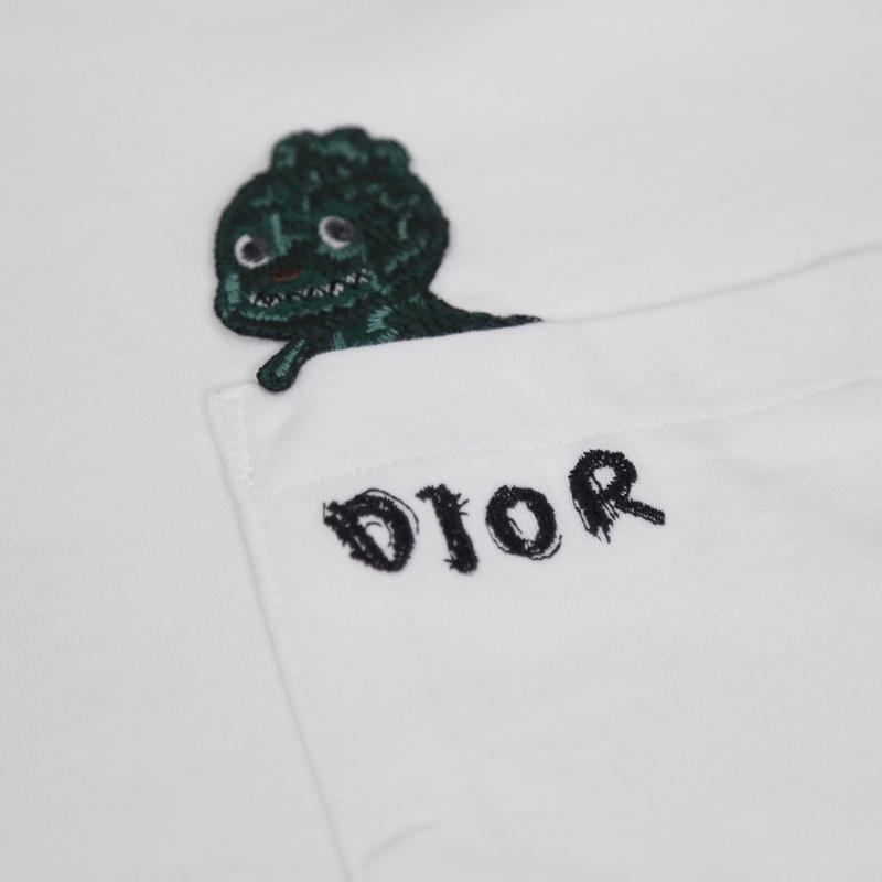 Футболка Christian Dior Green Dinozaur "Gray" фото № 4