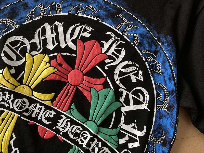 Футболка Chrome Hearts With A Bright Logo "Black" фото № 6