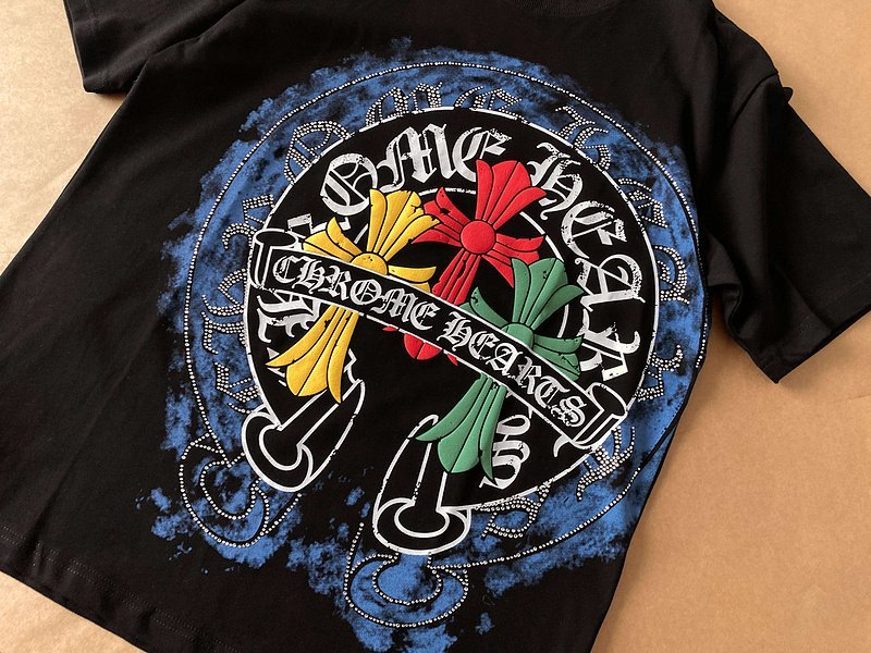 Футболка Chrome Hearts With A Bright Logo "Black" фото № 8