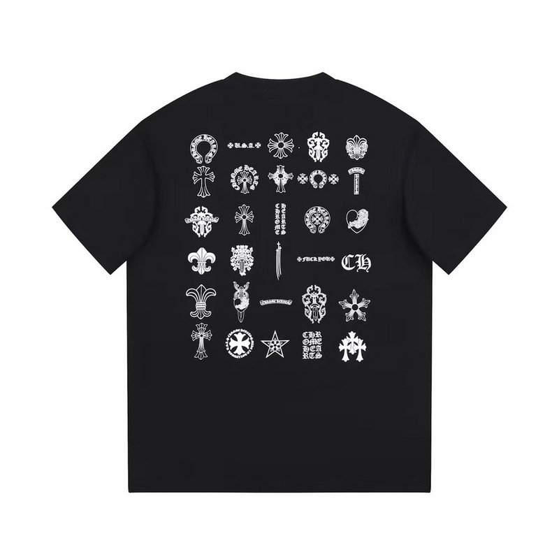 Футболка Chrome Hearts With Small Logos On The Back "Black" фото № 6