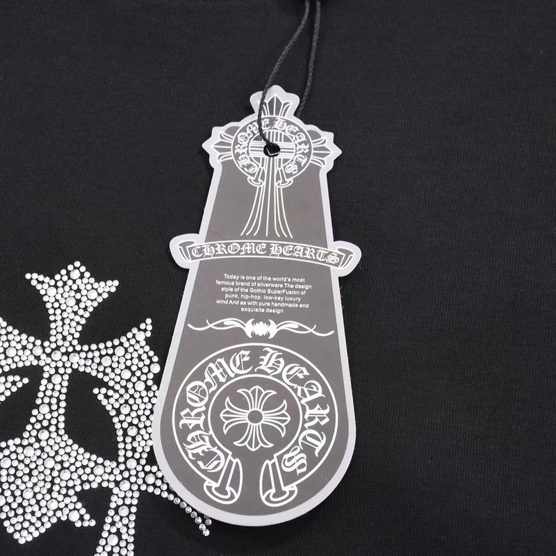 Футболка Chrome Hearts With Small Logos On The Back "Black" фото № 7