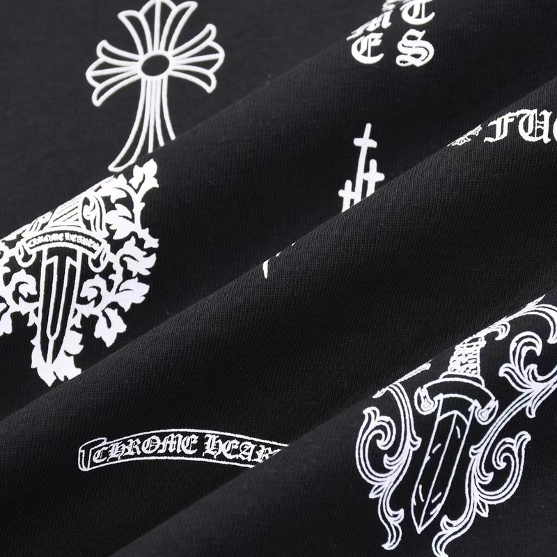 Футболка Chrome Hearts With Small Logos On The Back "Black" фото № 8