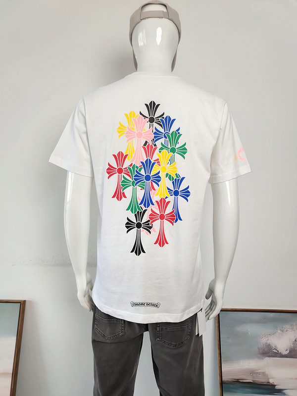 Футболка Chrome Hearts Multicolor Print "White" фото № 2