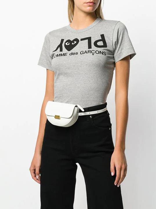 Футболка Comme des Garçons Play Polka Dot Heart "Gray" фото № 3