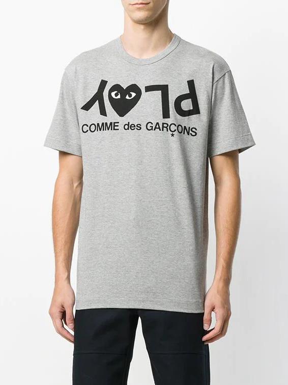 Футболка Comme des Garçons Play Polka Dot Heart "Gray" фото № 2
