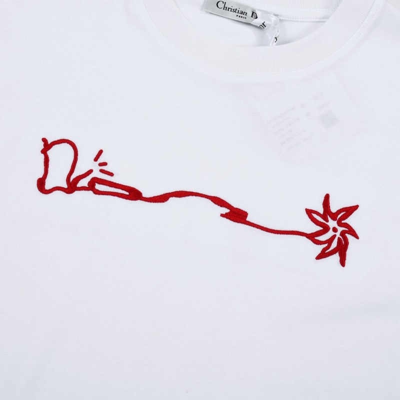 Футболка Dior Incomprehensible Inscription "White" фото № 2