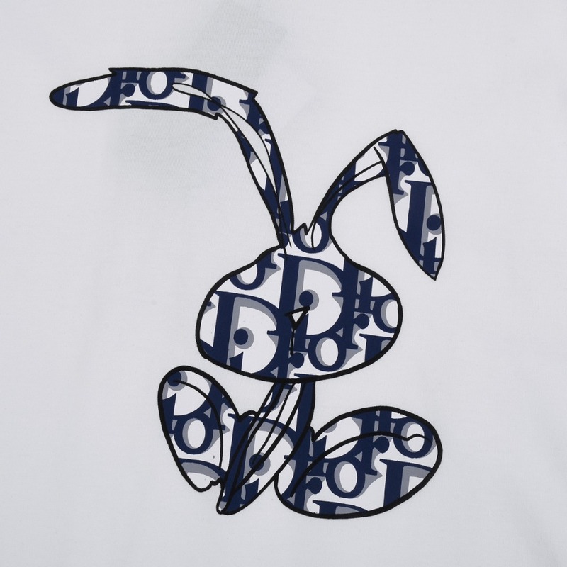 Футболка Dior With A Rabbit Logo "White" фото № 2