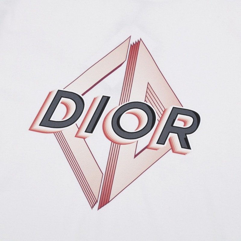 Футболка Dior With The Brand Abbreviation "White" фото № 5
