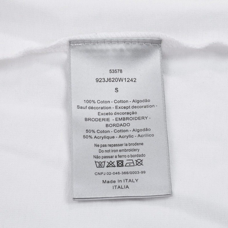Футболка Dior With The Brand Abbreviation "White" фото № 6