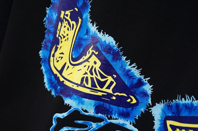 Футболка Fendi Colorful Triangles And Logo "Black" фото № 5