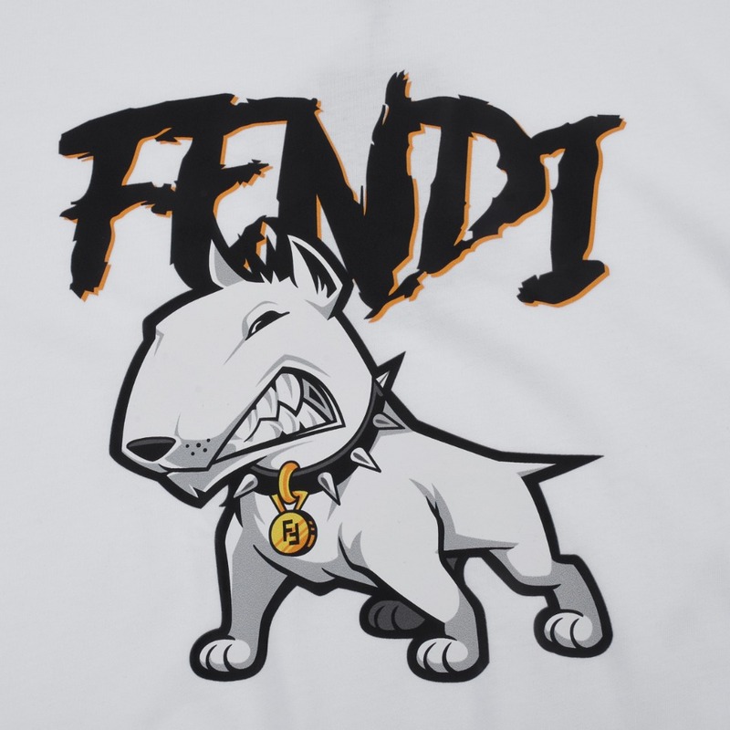 Футболка Fendi Angry Dog "White" фото № 2