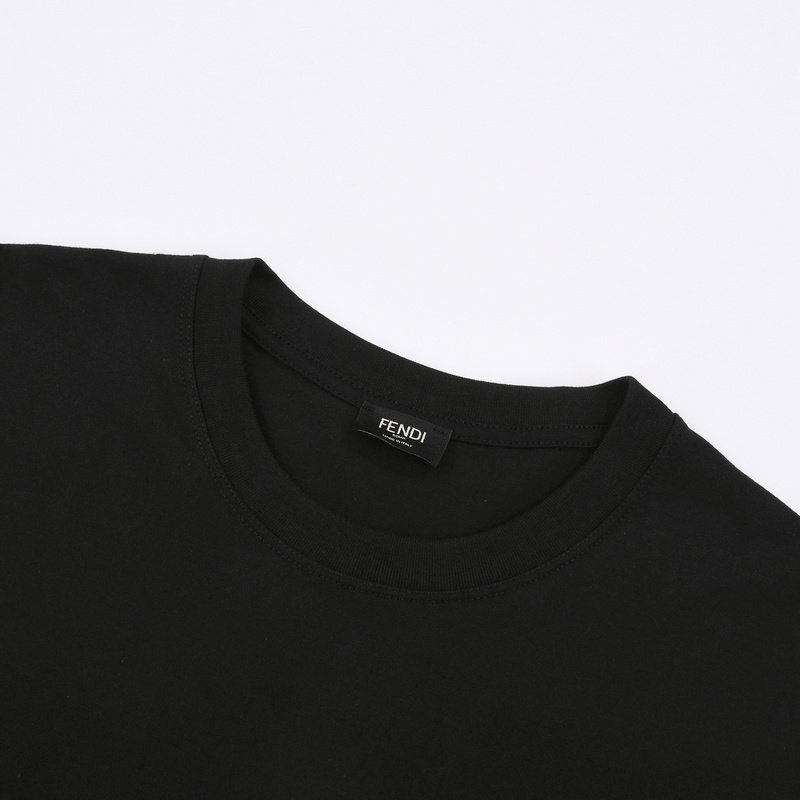 Футболка Fendi With Bright Insert And Text Logo "Black" фото № 8