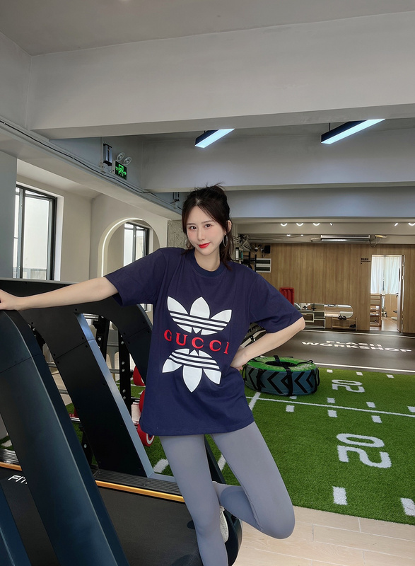 Футболка Gucci X Adidas Reflection "Blue" фото № 2