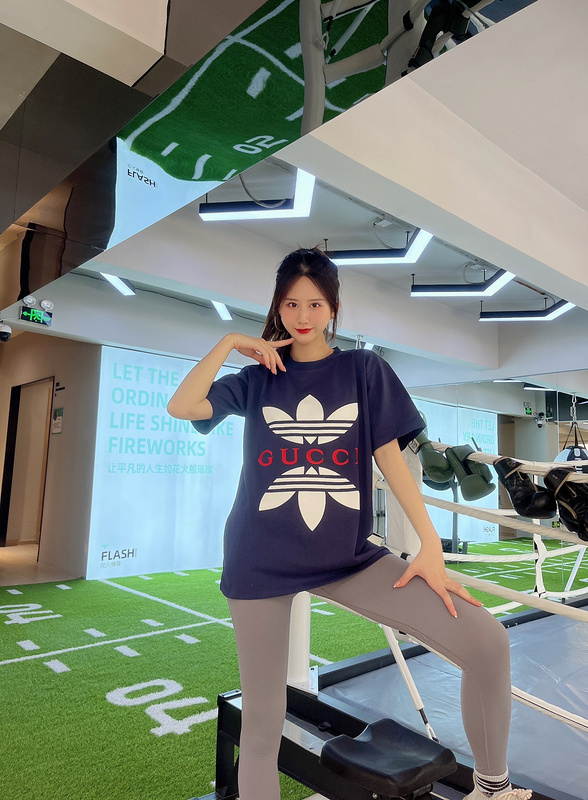 Футболка Gucci X Adidas Reflection "Blue" фото № 3