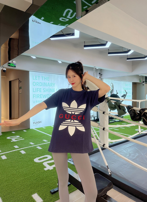 Футболка Gucci X Adidas Reflection "Blue" фото № 4