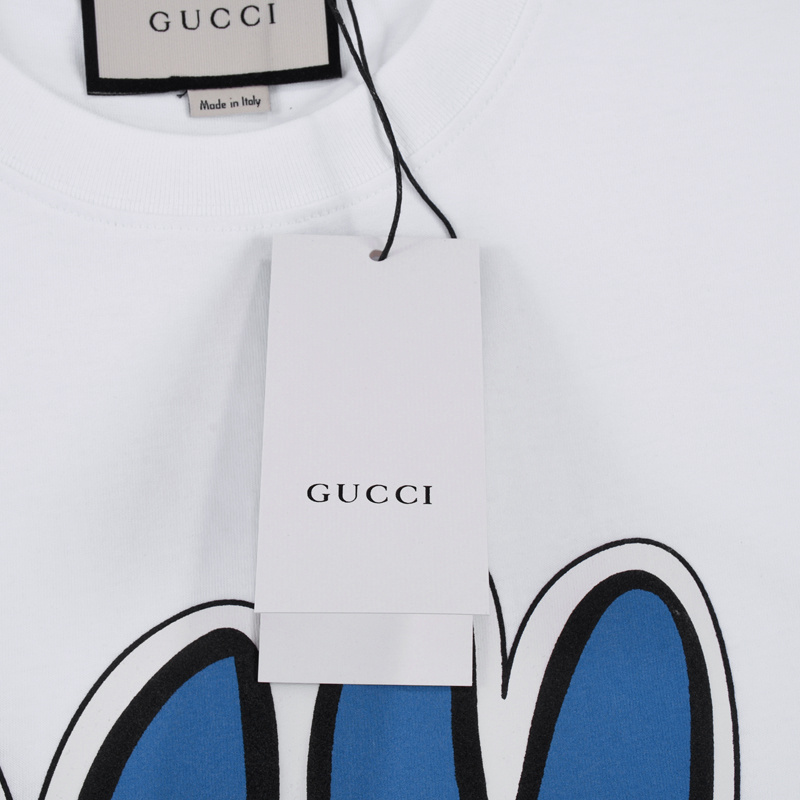 Футболка Gucci With Blue Print "White" фото № 4