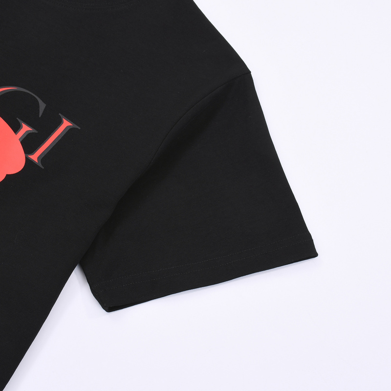 Футболка Gucci Red Tulips "Black" фото № 3