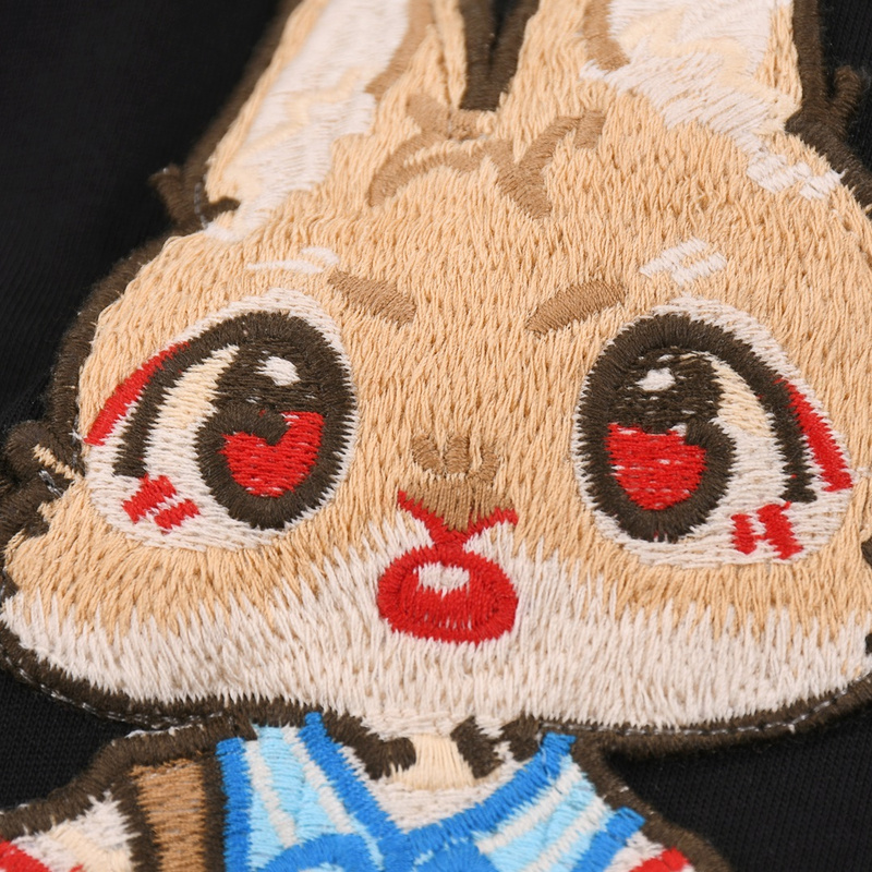 Футболка Gucci With A Cute Rabbit Print "Black" фото № 8