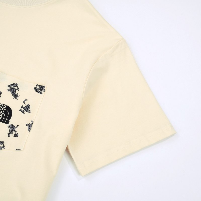 Футболка Gucci X The North Face Pocket With Print "Cream" фото № 5