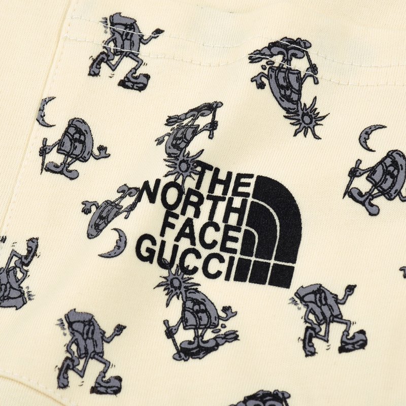 Футболка Gucci X The North Face Pocket With Print "Cream" фото № 7