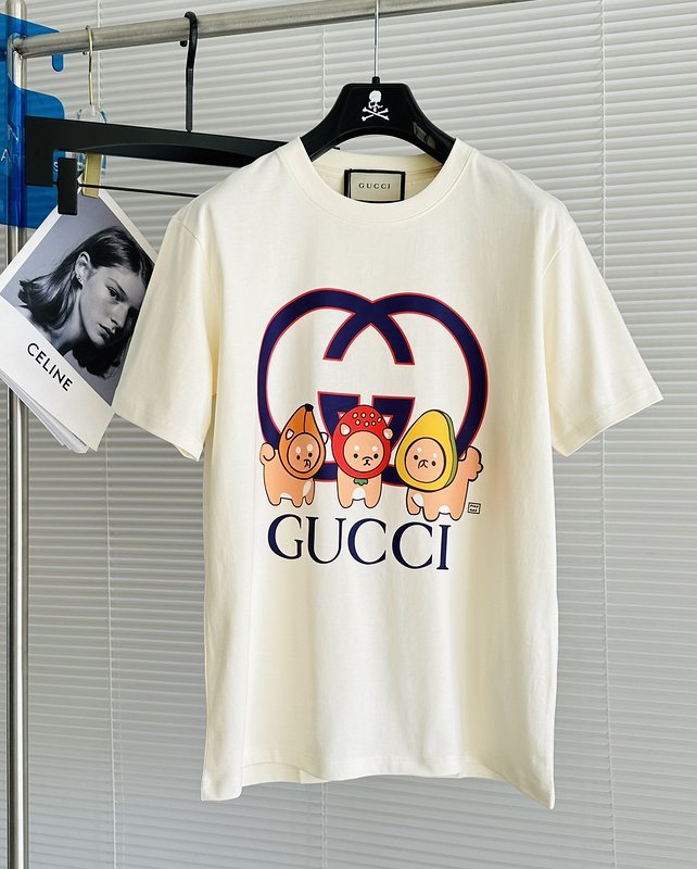 Футболка Gucci Animals With Fruit Print "Cream" фото № 3