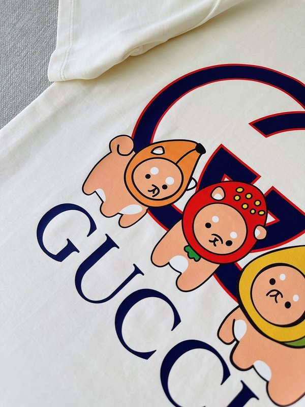 Футболка Gucci Animals With Fruit Print "Cream" фото № 4