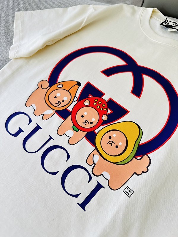 Футболка Gucci Animals With Fruit Print "Cream" фото № 6