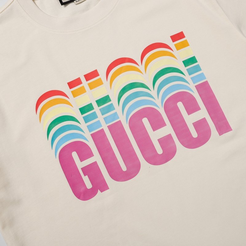 Футболка Gucci Logo With Colored Layers "Cream" фото № 3