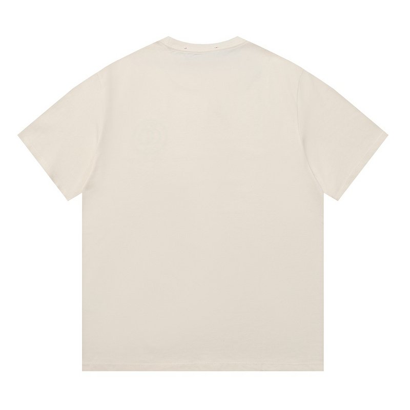 Футболка Gucci With Small Green Logo "Cream" фото № 6