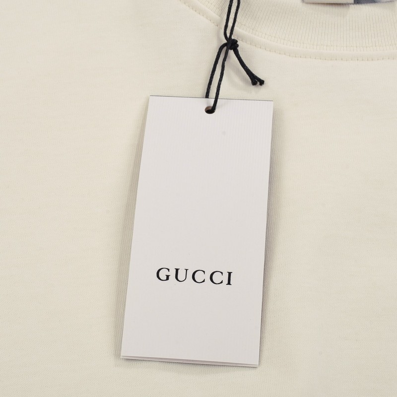 Футболка Gucci With Emblems "Cream" фото № 4