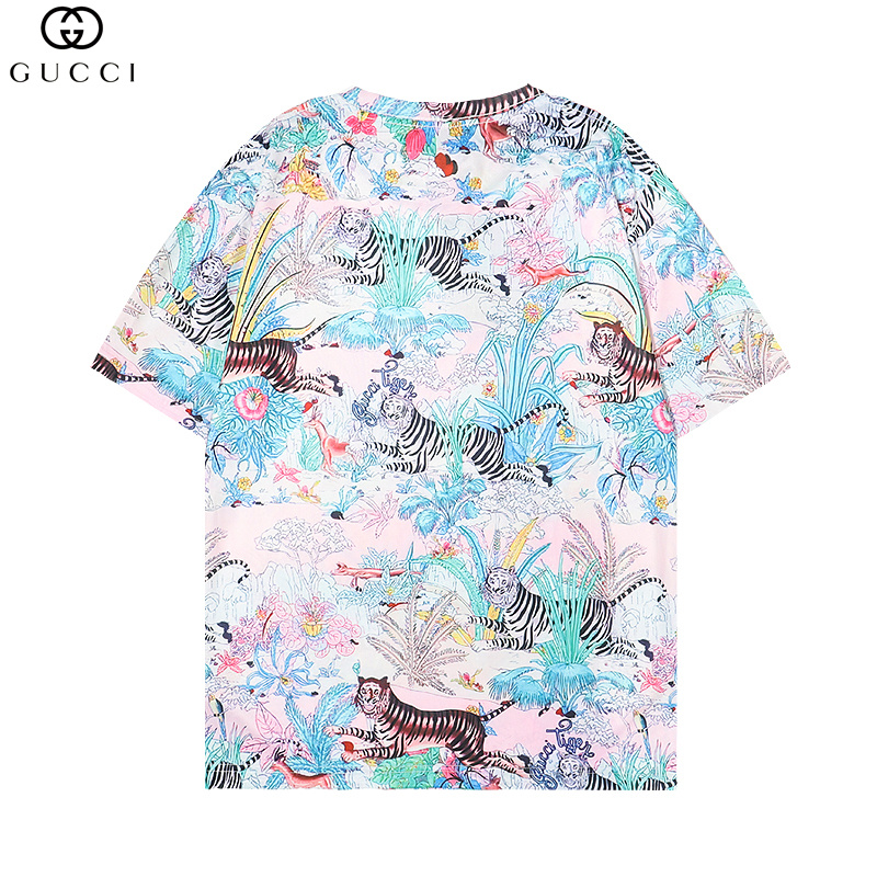 Футболка Gucci Animal Chaos "White/Pink" фото № 2