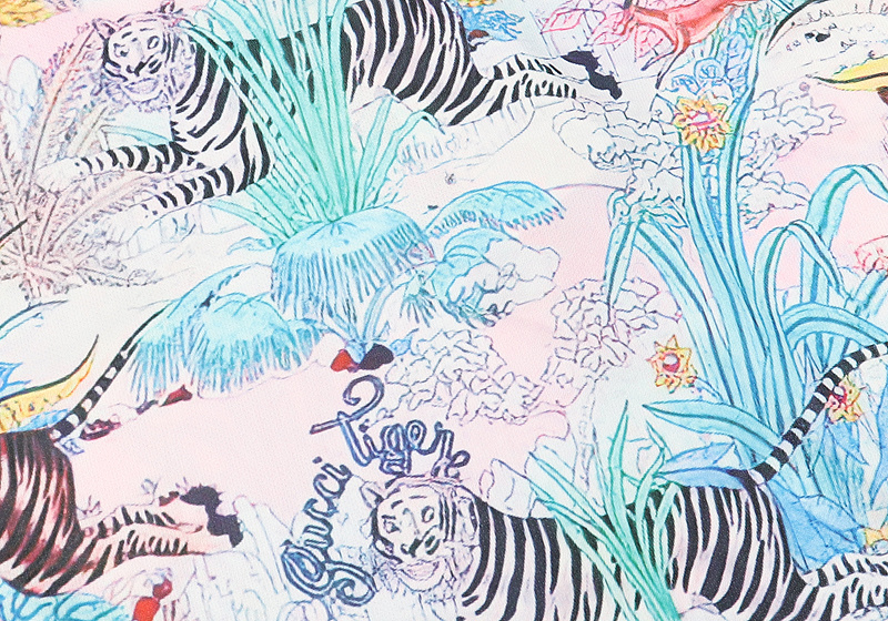 Футболка Gucci Animal Chaos "White/Pink" фото № 8