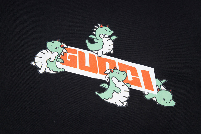 Футболка Gucci Green Dragons "Black" фото № 3