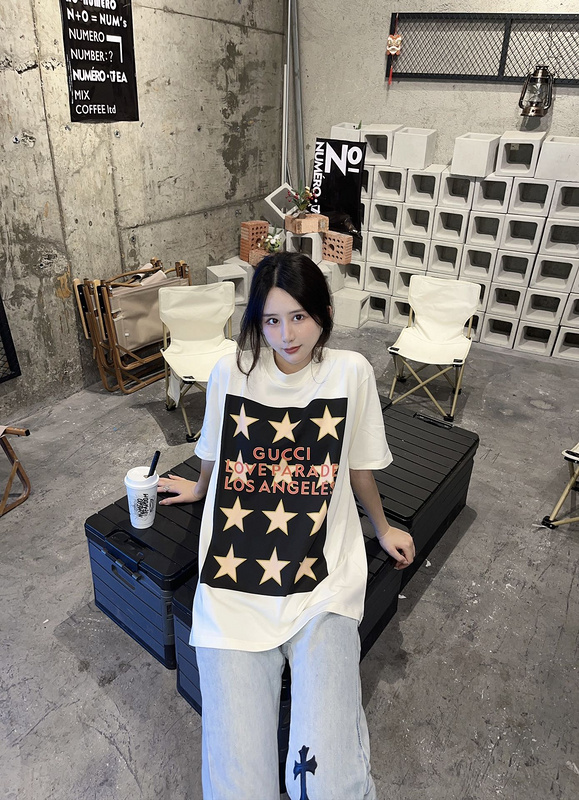 Футболка Gucci Love Parade "Beige" фото № 5