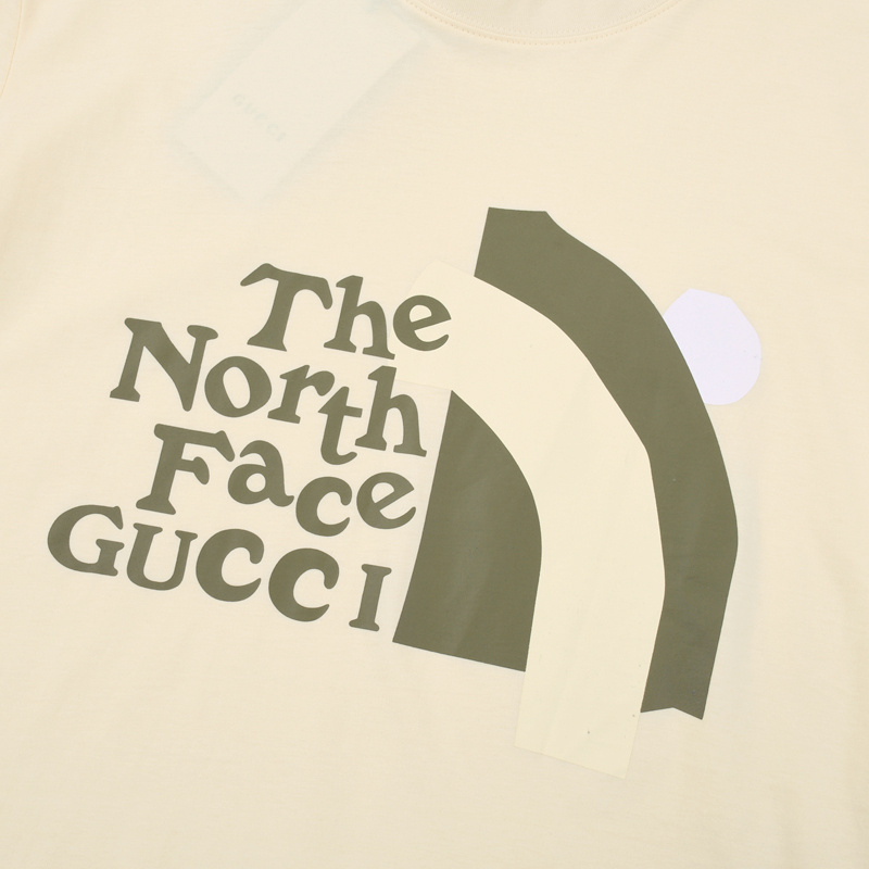 Футболка Gucci X The North Face Big Logo Brand "Beige" фото № 5