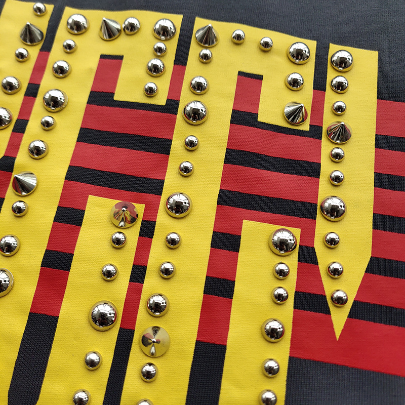 Футболка Gucci Logo Decorated With Beads "Black" фото № 6