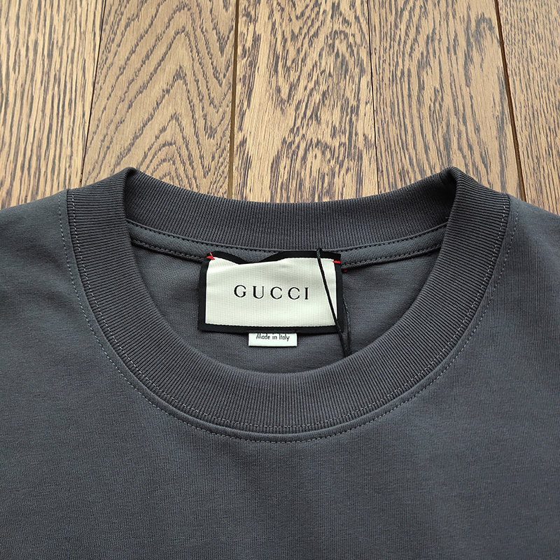 Футболка Gucci Logo Decorated With Beads "Black" фото № 9