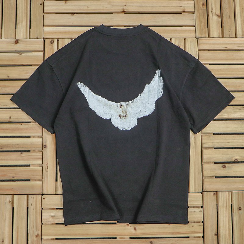 Футболка Jil Sander Front Inscription And Back Bird Print "Black" фото № 2